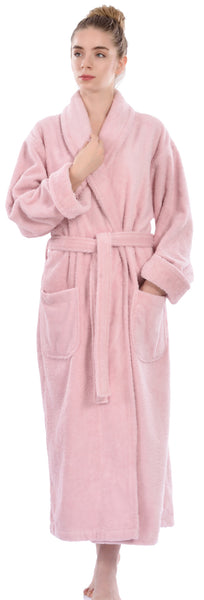 Unisex Terry Bathrobe, Pink, OSFM