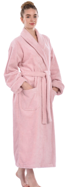 Unisex Terry Bathrobe, Pink, OSFM