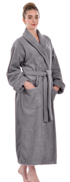 Unisex Terry Bathrobe, Grey, OSFM