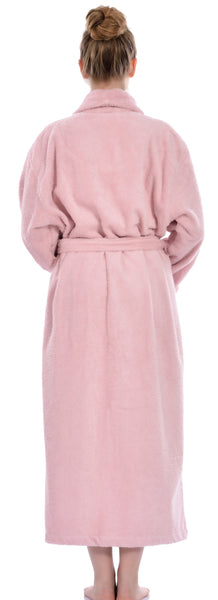 Unisex Terry Bathrobe, Pink, OSFM