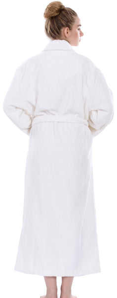 Unisex Terry Bathrobe, White, OSFM