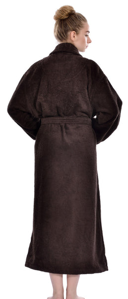 Unisex Terry Bathrobe, Espresso, OSFM