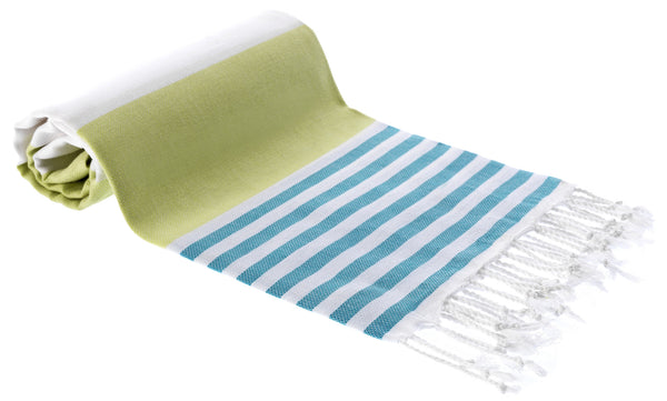 Rainbow Peshtemal Towel, Green
