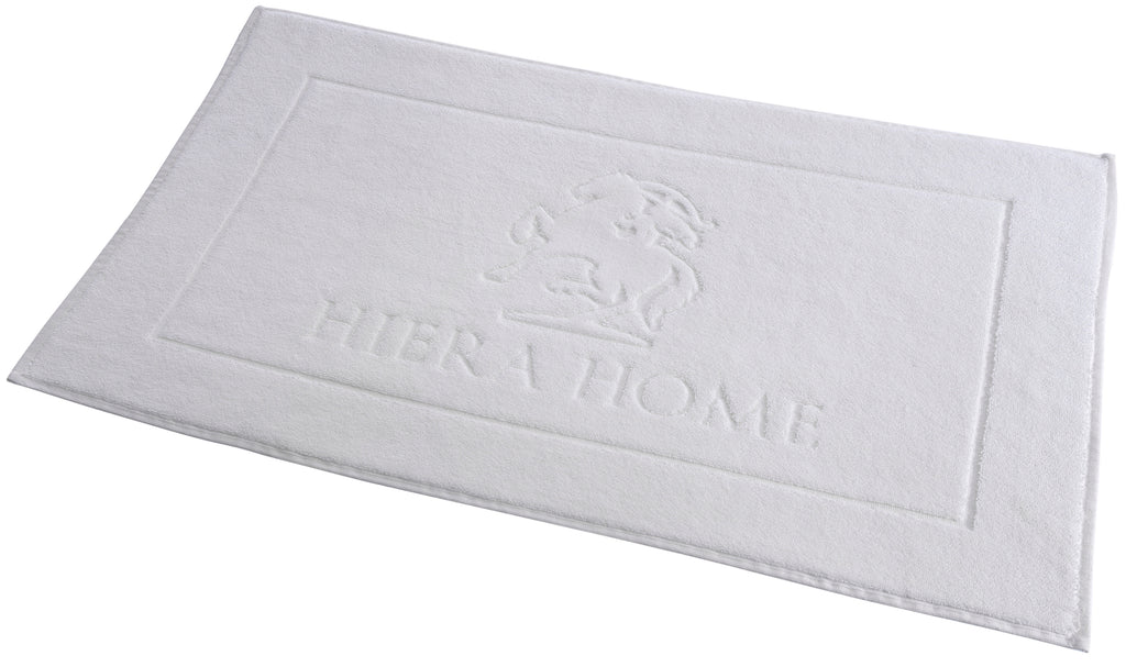 Signatured Bath Mat, White