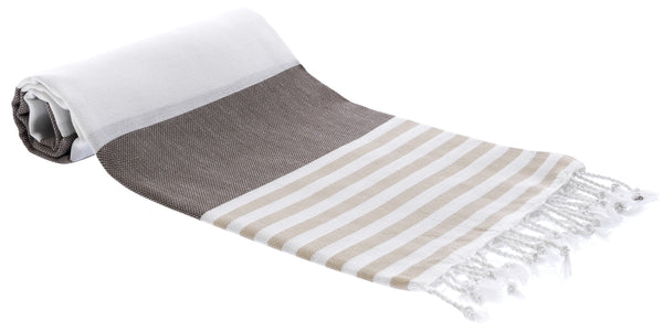 Rainbow Peshtemal Towel, Coffee