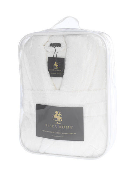 Unisex Terry Bathrobe, White, OSFM
