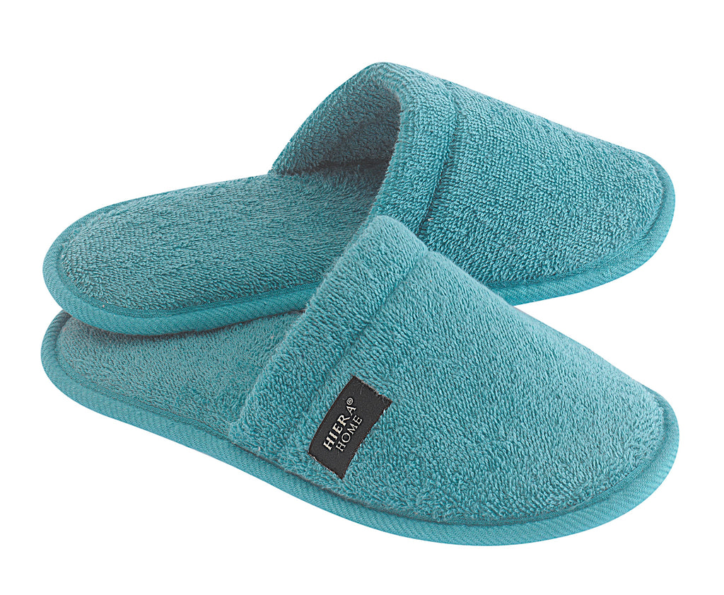 Terry Soft Slippers, Teal