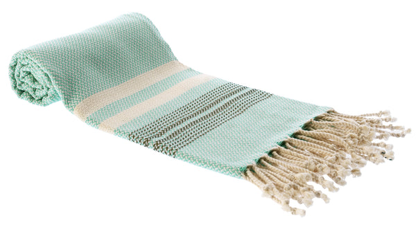 Chirpy Handloomed Peshtemal Towel, Aqua