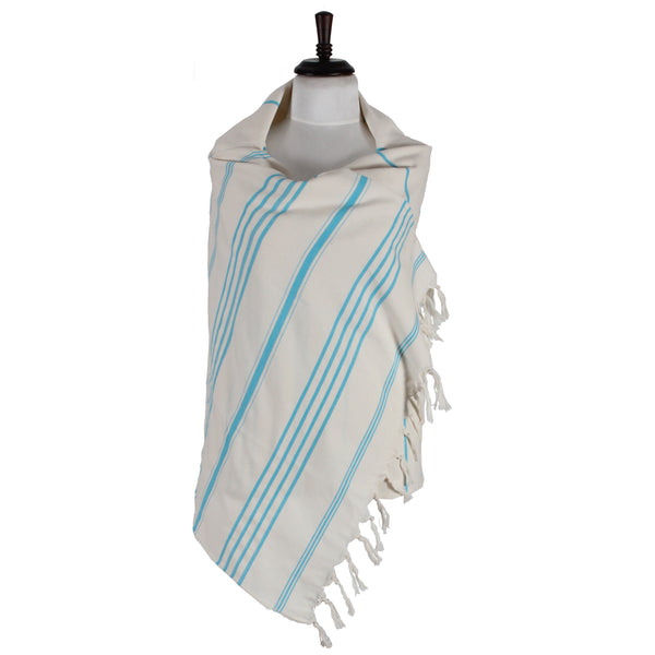 Ayas Handloomed Peshtemal Towel, Blue