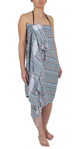 Country Handloomed Peshtemal Towel, Grey