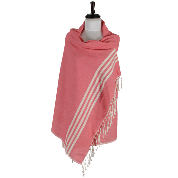 Marine Handloomed Peshtemal Towel, Pink