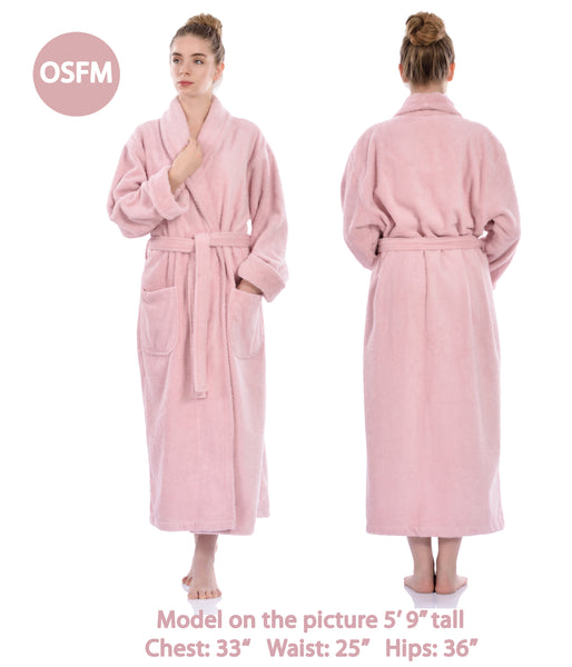 Terry Soft Bathrobe, Pink