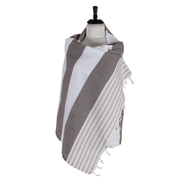 Rainbow Peshtemal Towel, Coffee