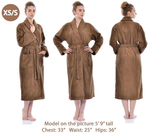 Terry Soft Bathrobe, Coffee