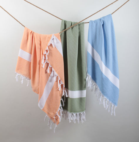 Diamond Handloomed Peshtemal Towel, Green