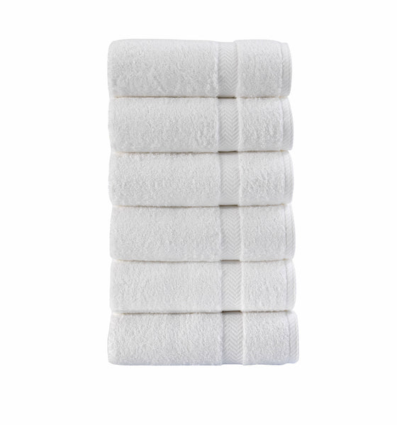 Hotel Collection Hand Towels(Set of 6), White (16"x30")