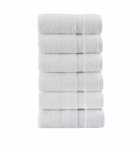 Hotel Collection Hand Towels(Set of 6), White (16"x30")