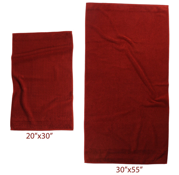 Checkers Towel, Bricked Red