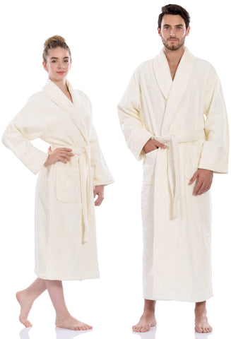 Terry Soft Bathrobe, Ivory