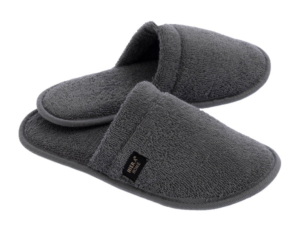 Terry Soft Slippers, Grey